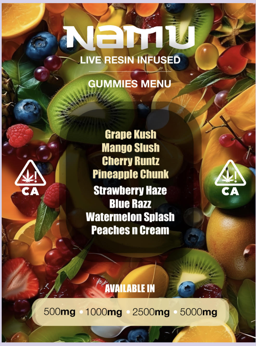 NAMU LIVE RES  5000MG GUMMIES